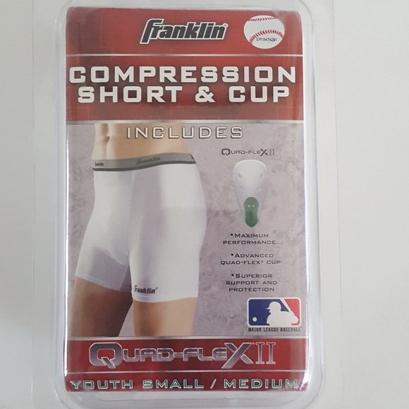 Franklin Compression Shorts & Cup Youth Small/Medium 24"-27" Quad Flex II - Picture 2 of 10